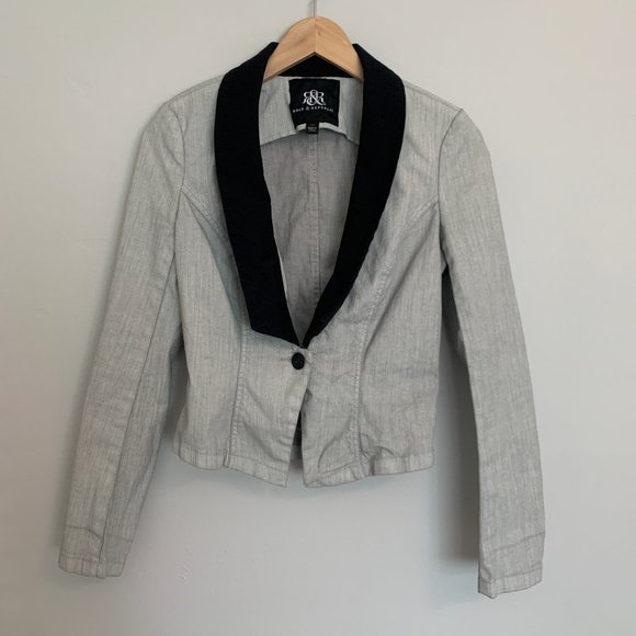 Rock & Republic Jackets & Blazers - Denim Tuxedo Jacket